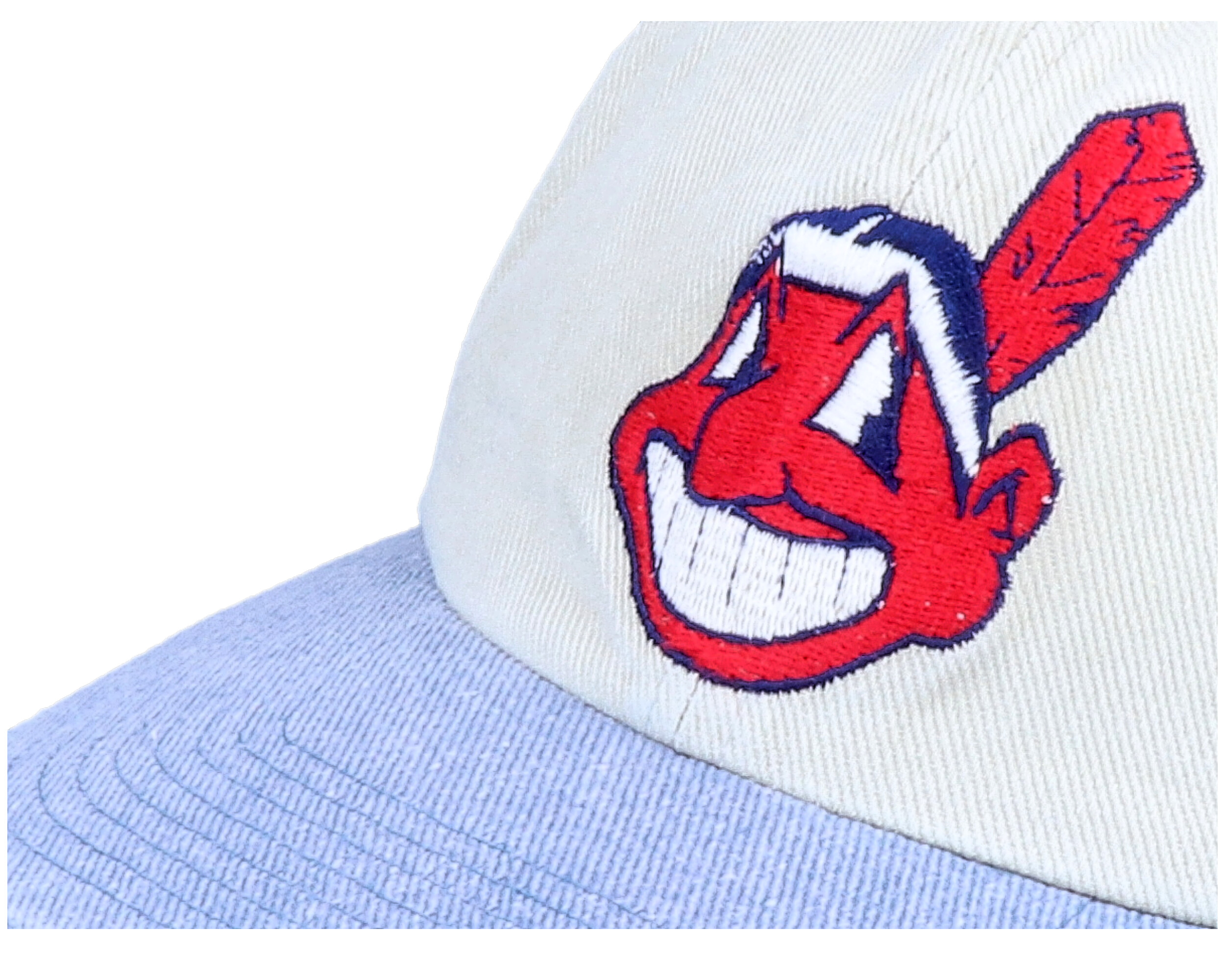 Cleveland Indians Old School MLB Vintage Beige/Blue Dad Cap Twins