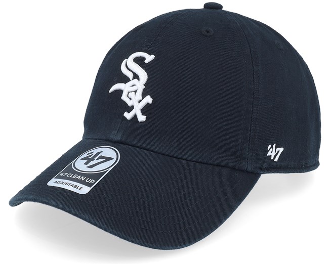 black and white white sox hat