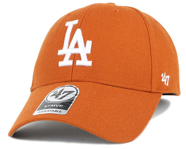 La Dodgers Mvp Burnt Orange Adjustable 47 Brand Caps Hatstore Ae