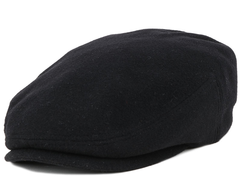 Kent Wool EF Black Flat Cap Stetson caps