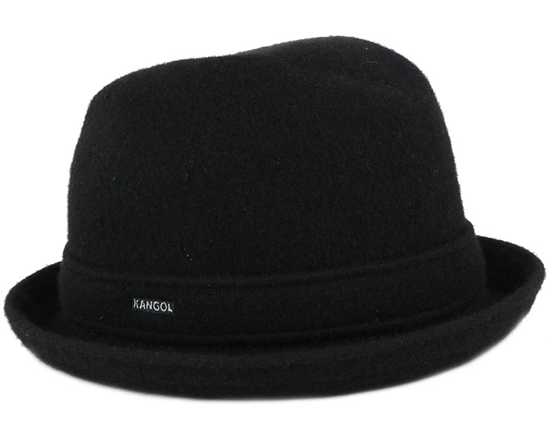 Wool Player Black Fedora Kangol hats