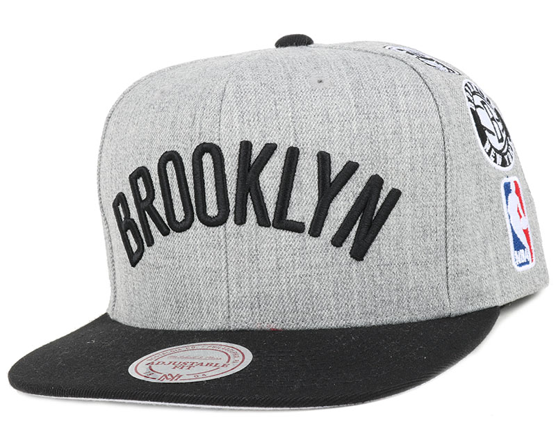 Brooklyn Nets Team Logo History Grey Snapback - Mitchell ...
