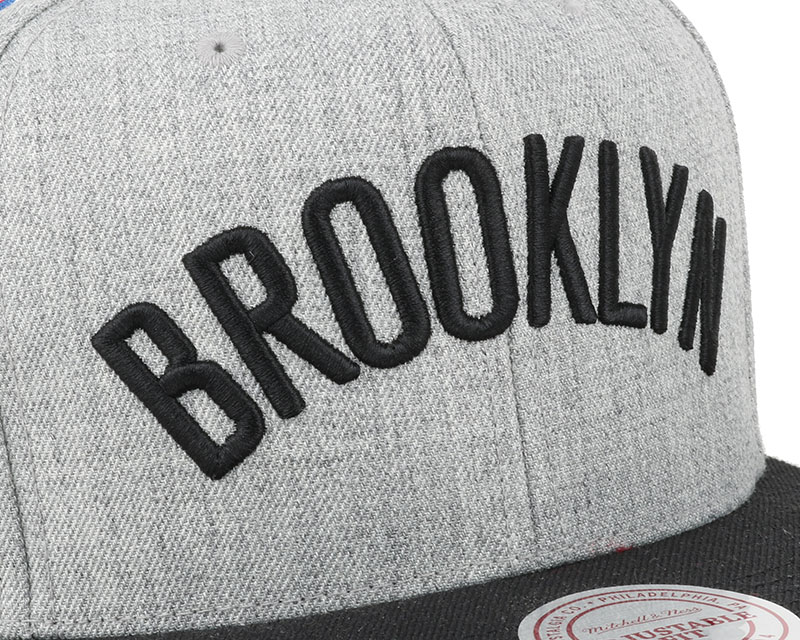 Brooklyn Nets Team Logo History Grey Snapback - Mitchell & Ness caps ...