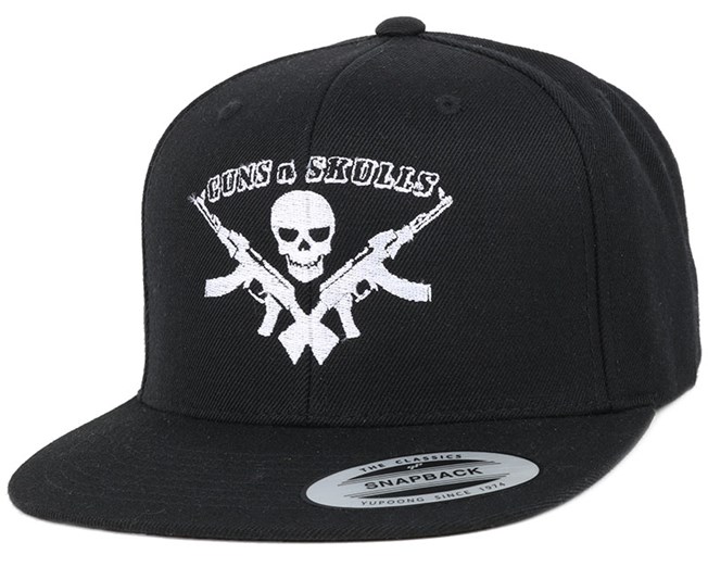 Logo Black Snapback - GUNS n SKULLS caps - Hatstoreworld.com