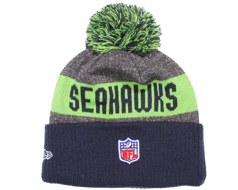 Seattle Seahawks NFL Sideline Bobble Beanie New Era beanies