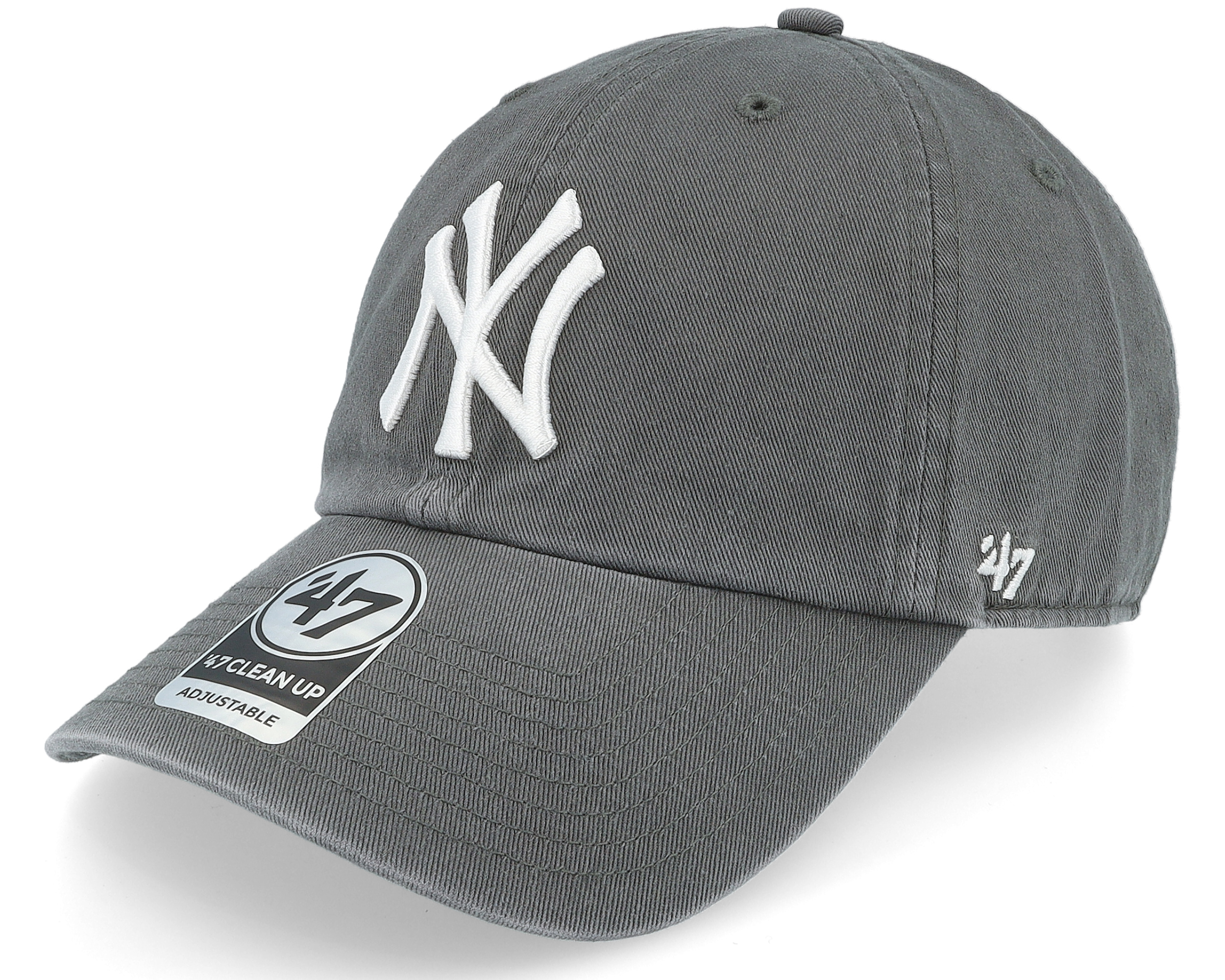New York Yankees `47 Clean Up Charcoal Grey Adjustable - 47 Brand caps | Hatstore.co.uk