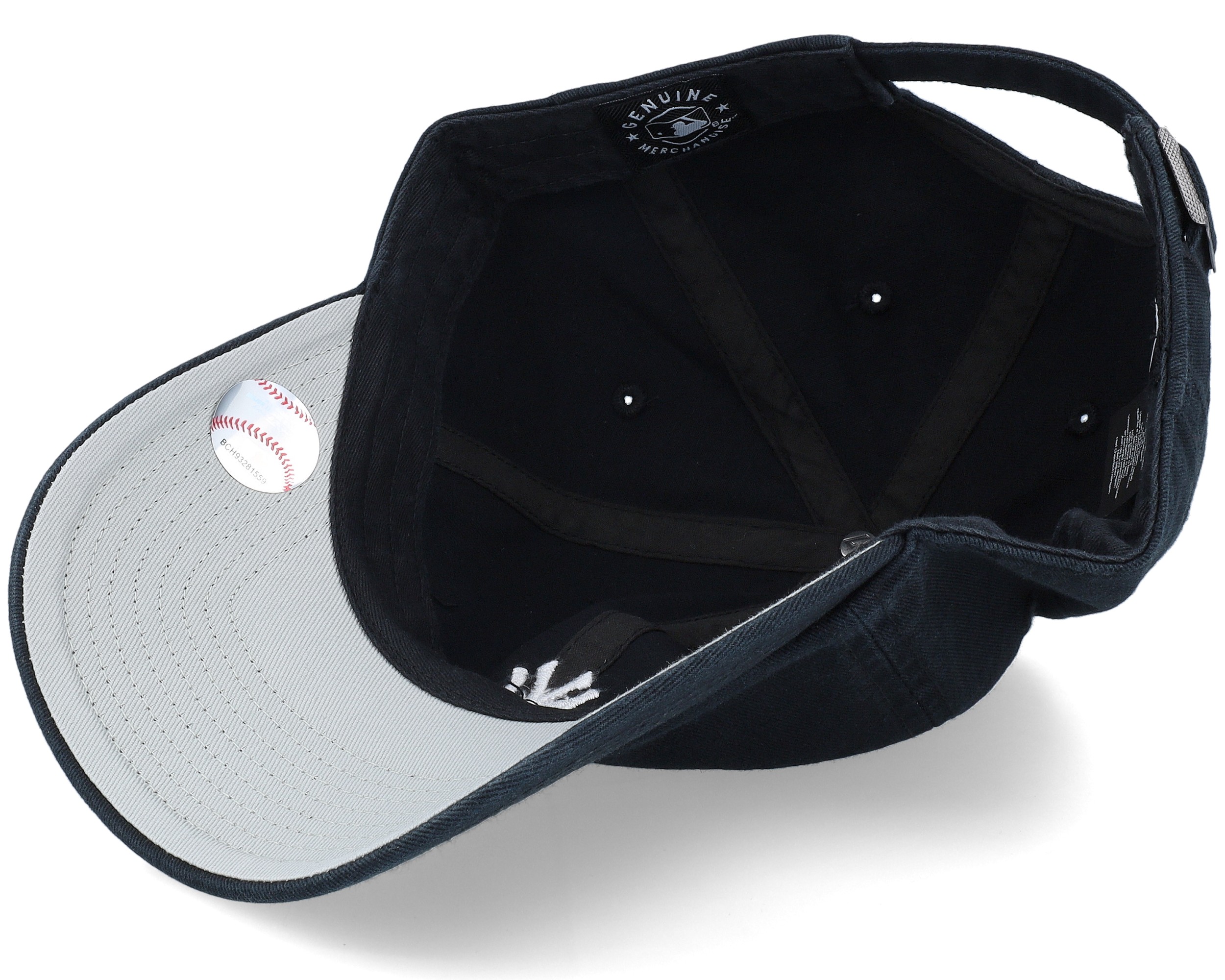 New York Yankees Base Runner Clean Up Black/White Adjustable - 47 Brand caps - Hatstoreworld.com