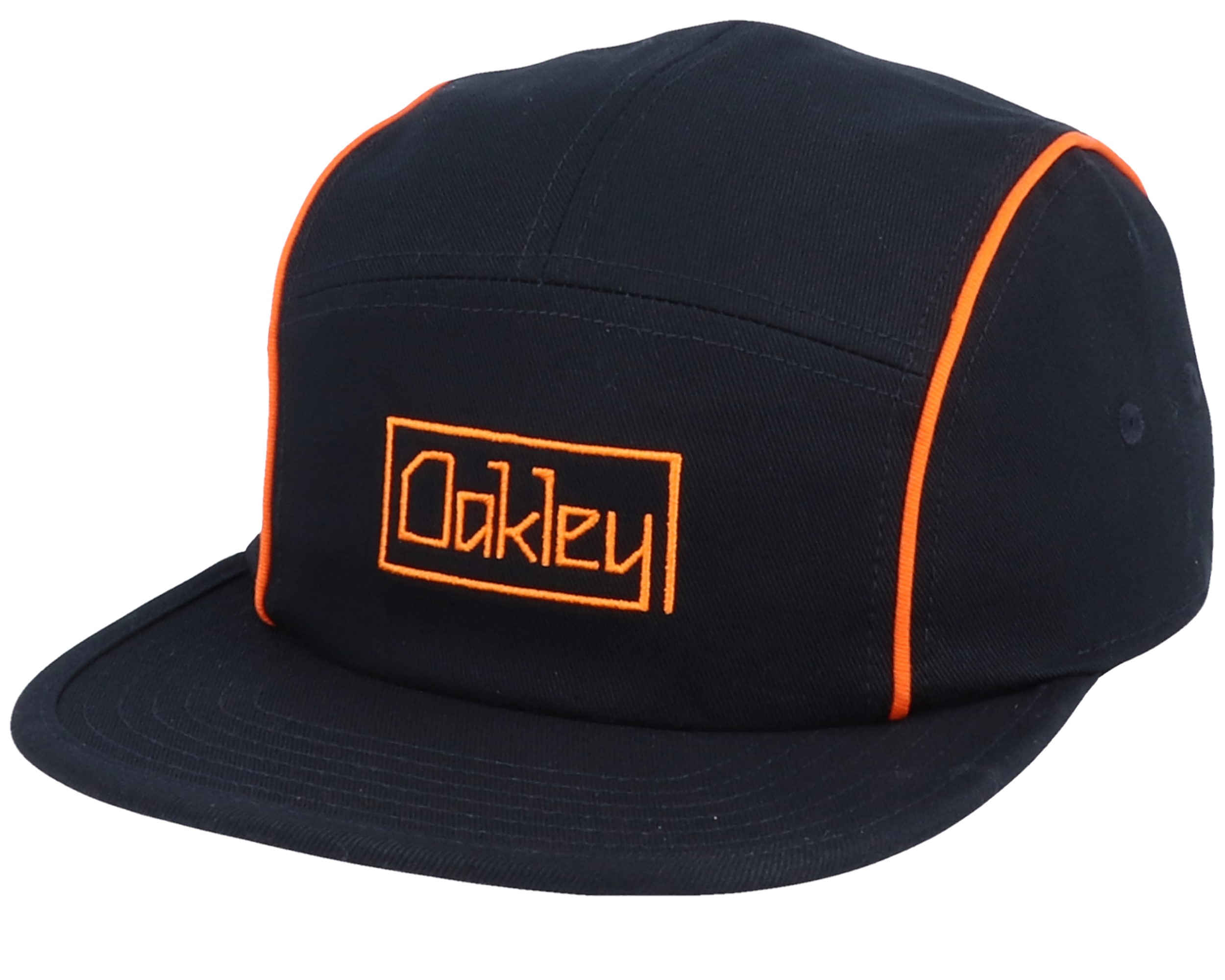 Pipe Black/Orange 5-Panel - Oakley caps - Hatstore.sg