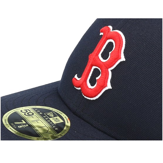 low profile red sox hat