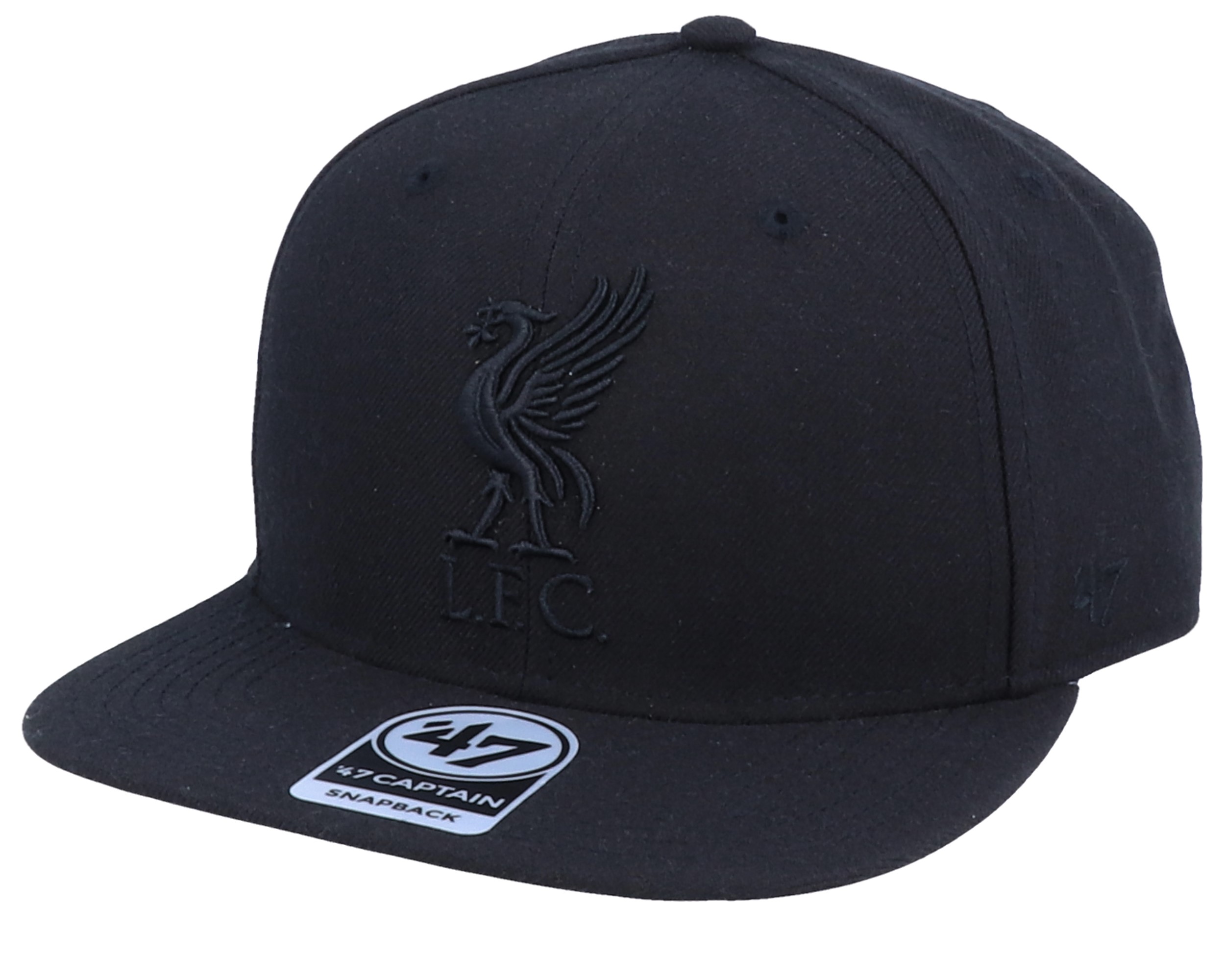 Liverpool Exclusive Metallic Black/Black Snapback 47 Brand caps
