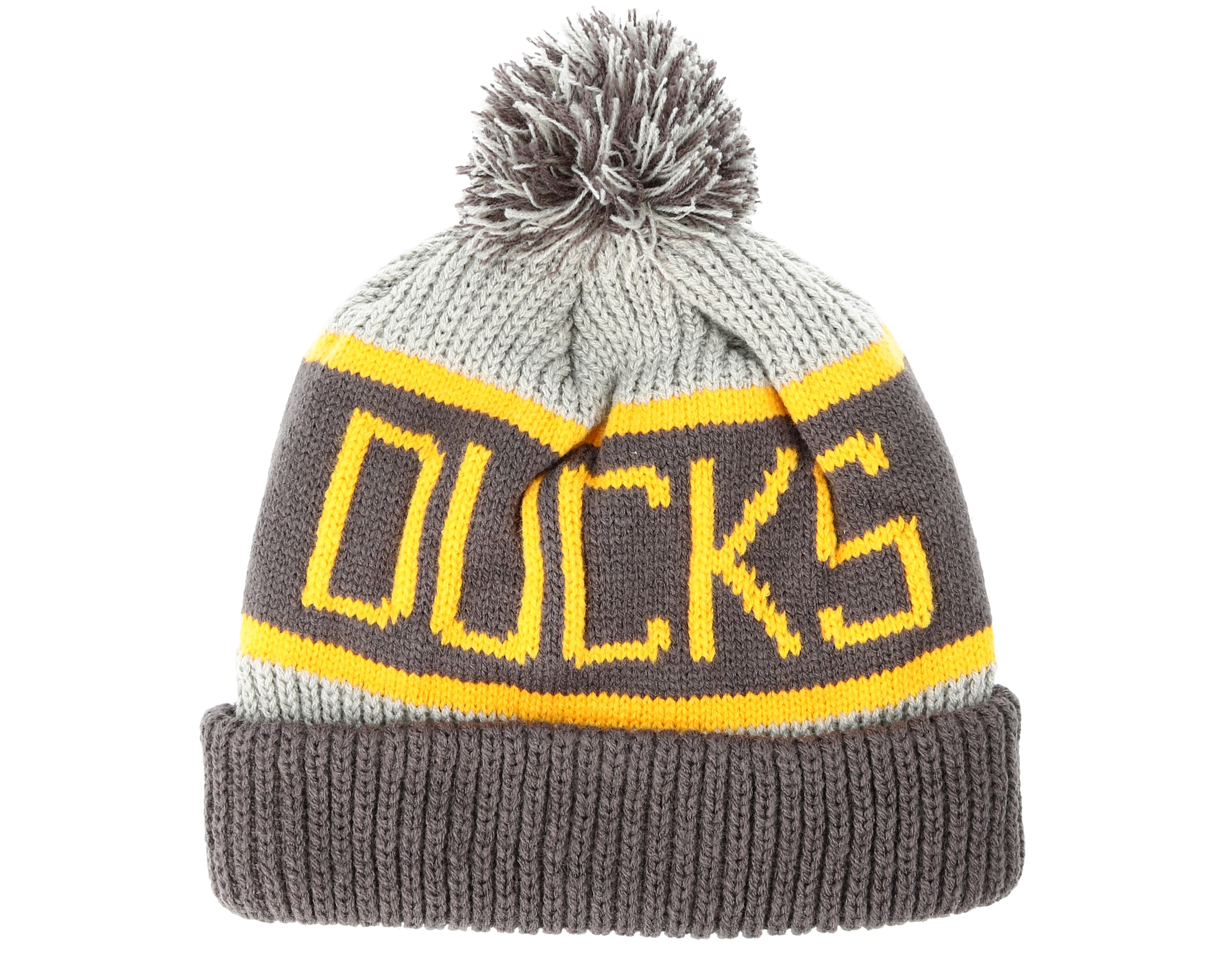 Anaheim Ducks Breakaway Knit Grey Pom 47 Brand Beanies Hatstore co uk