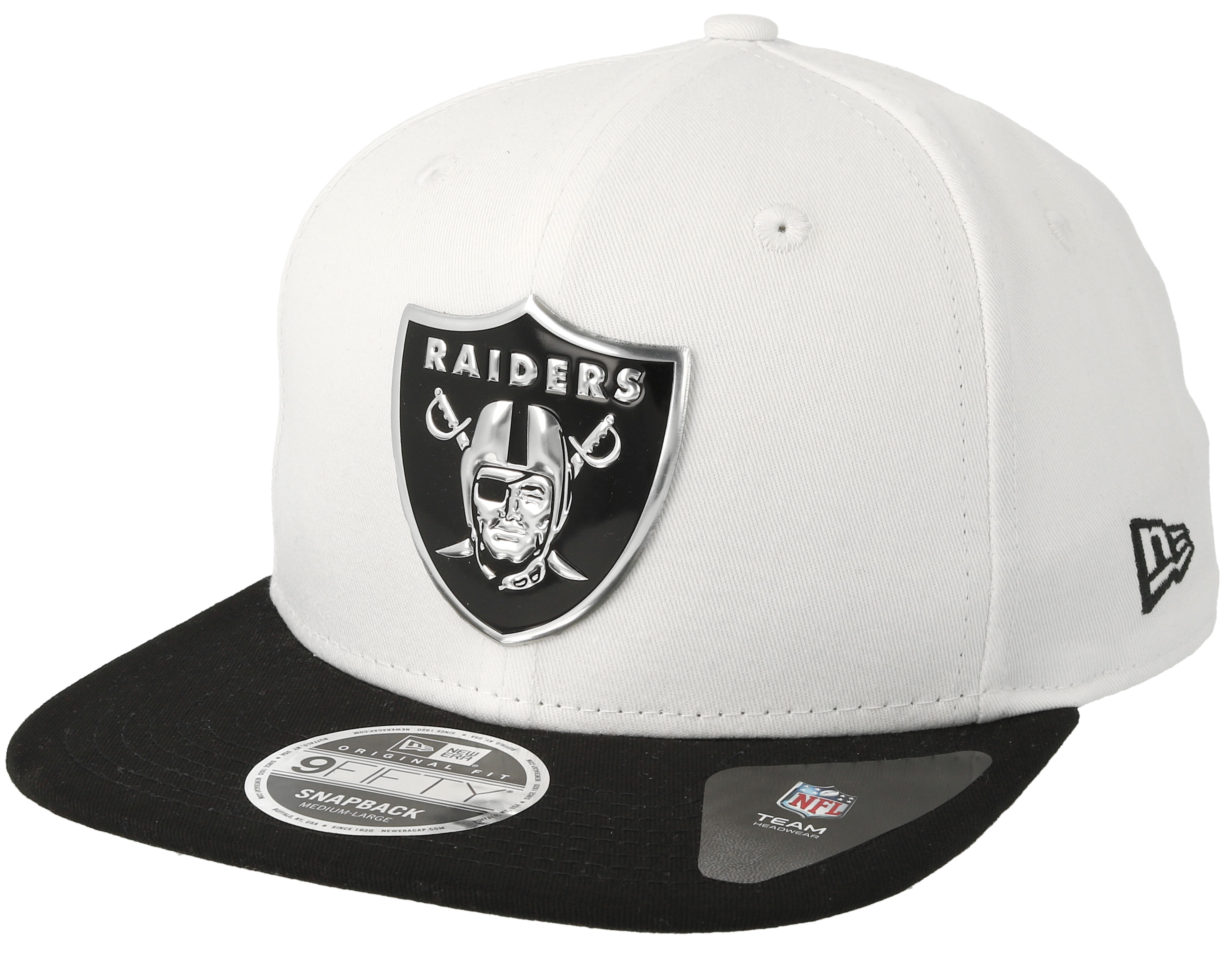 Oakland Raiders Logo Pack 9Fifty White/Black Snapback New Era caps