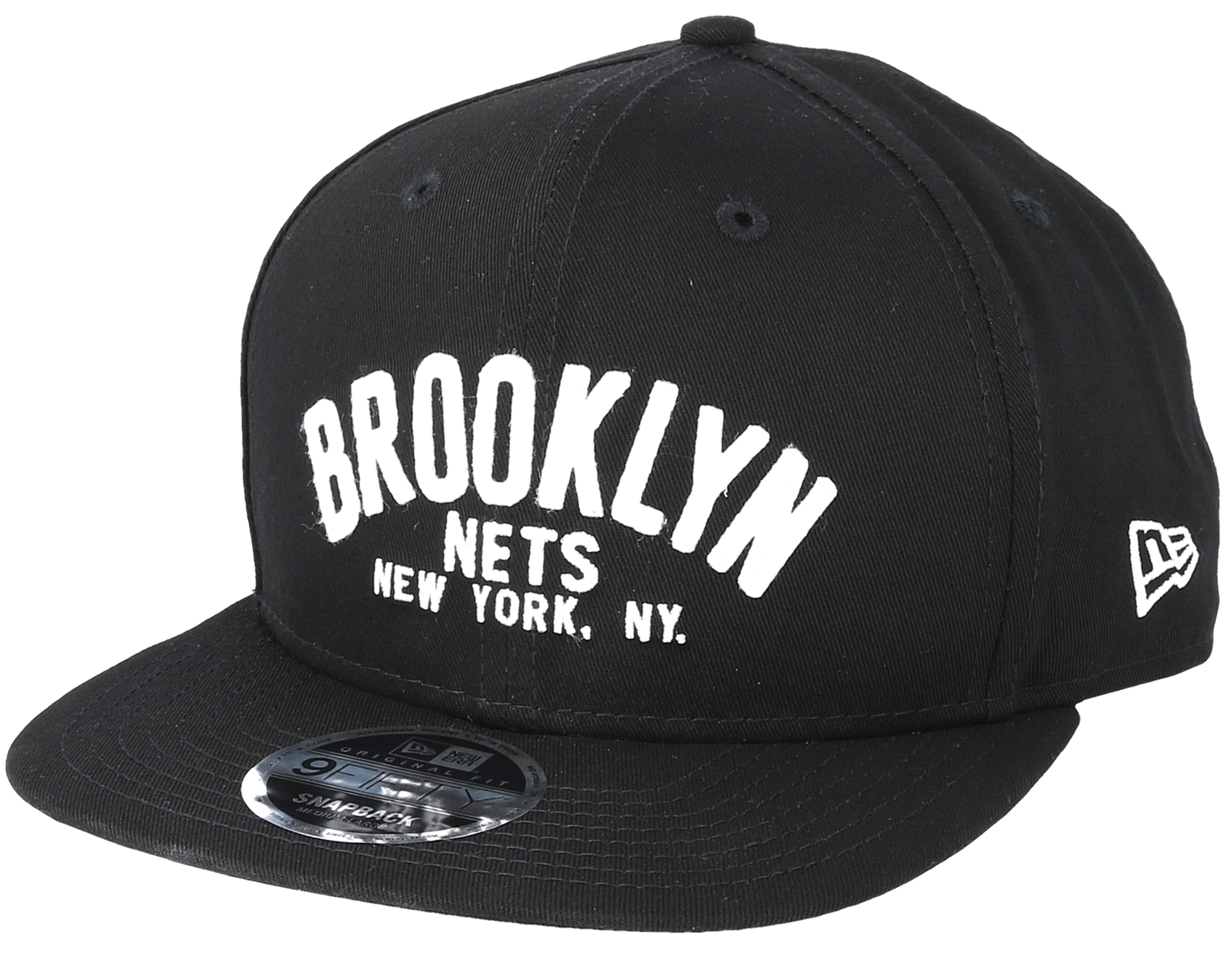 Brooklyn Nets Felt Script 950 Black Snapback New Era caps Hatstore