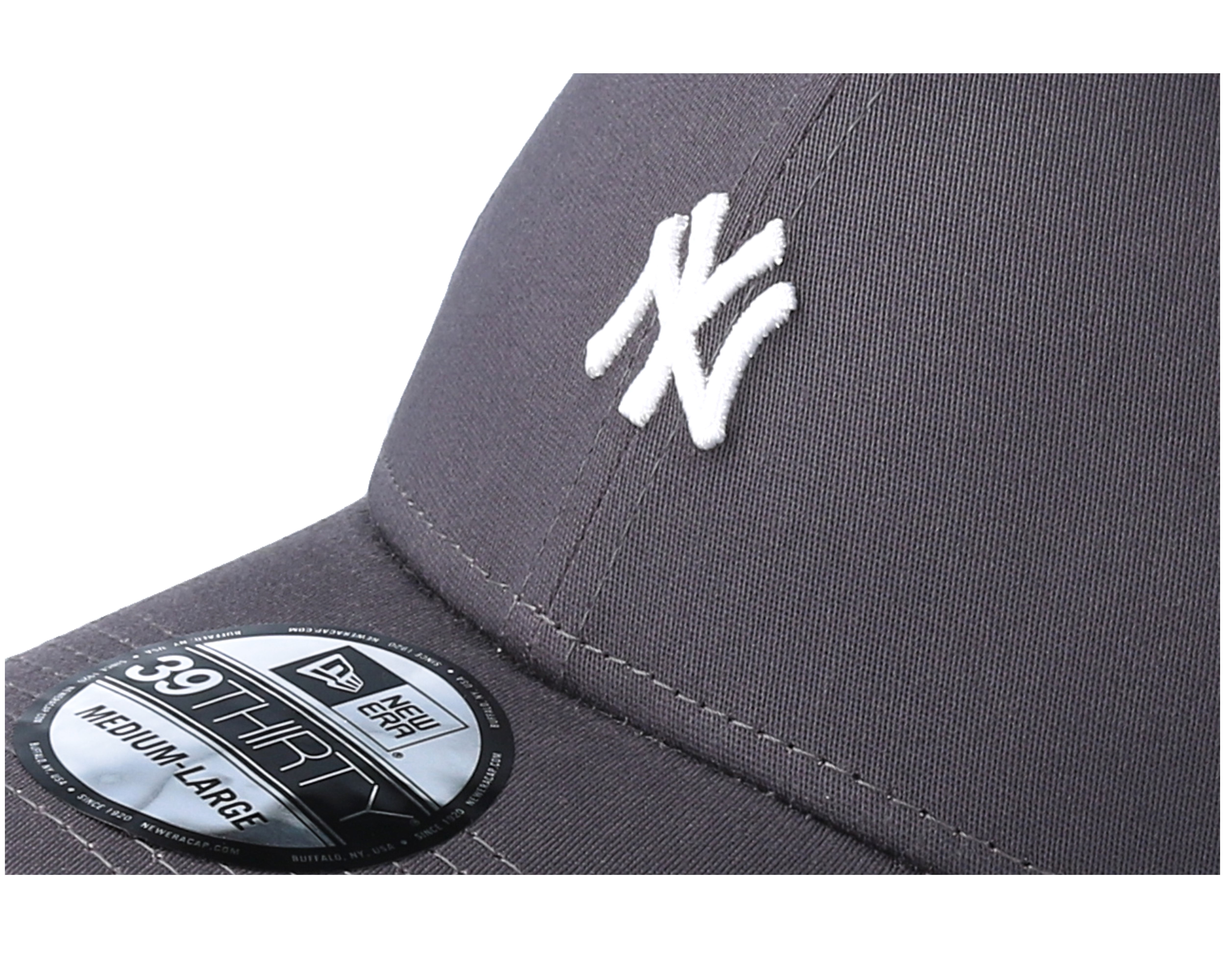 New York Yankees Mini Logo 39Thirty Grey/White Flexfit New Era caps
