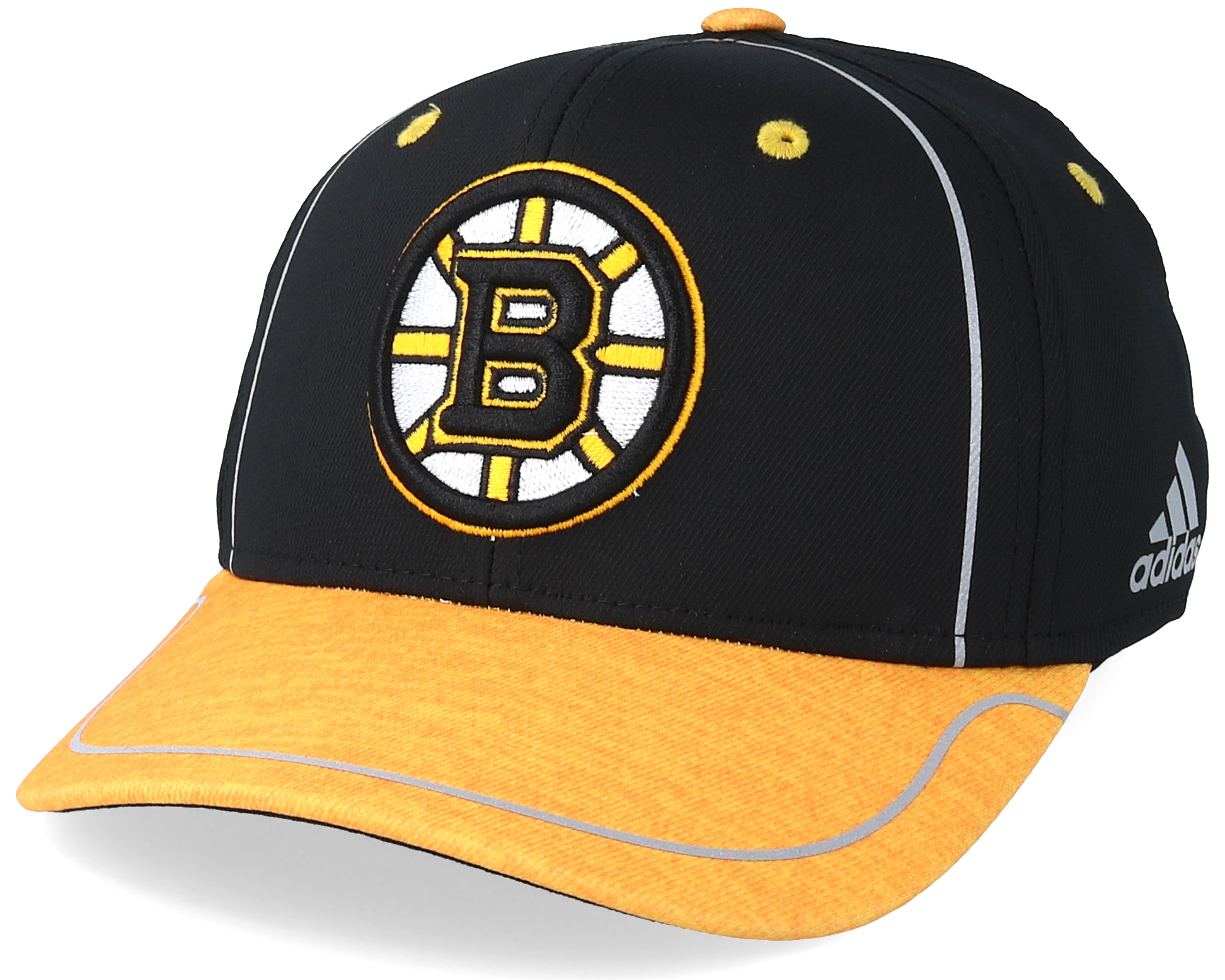 Boston Bruins Alpha Black/Yellow Flexfit - Adidas caps | Hatstore.co.uk