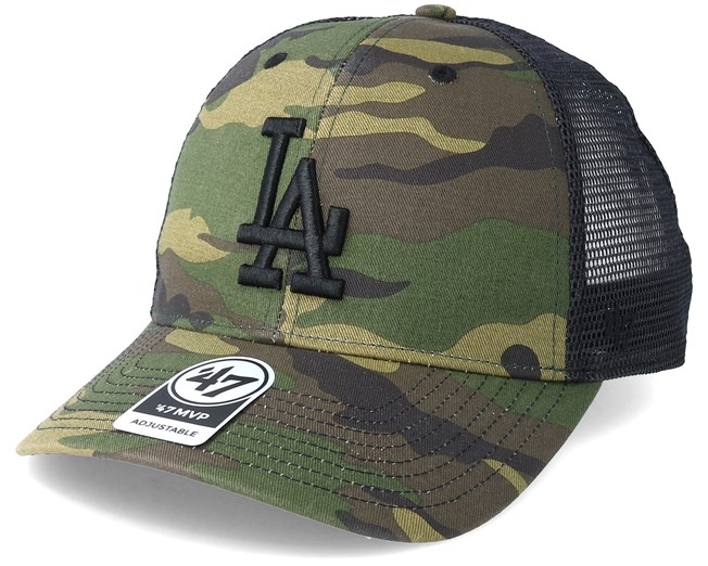 BRANSON Los Angeles Dodgers wood camo 47 Brand Trucker Cap