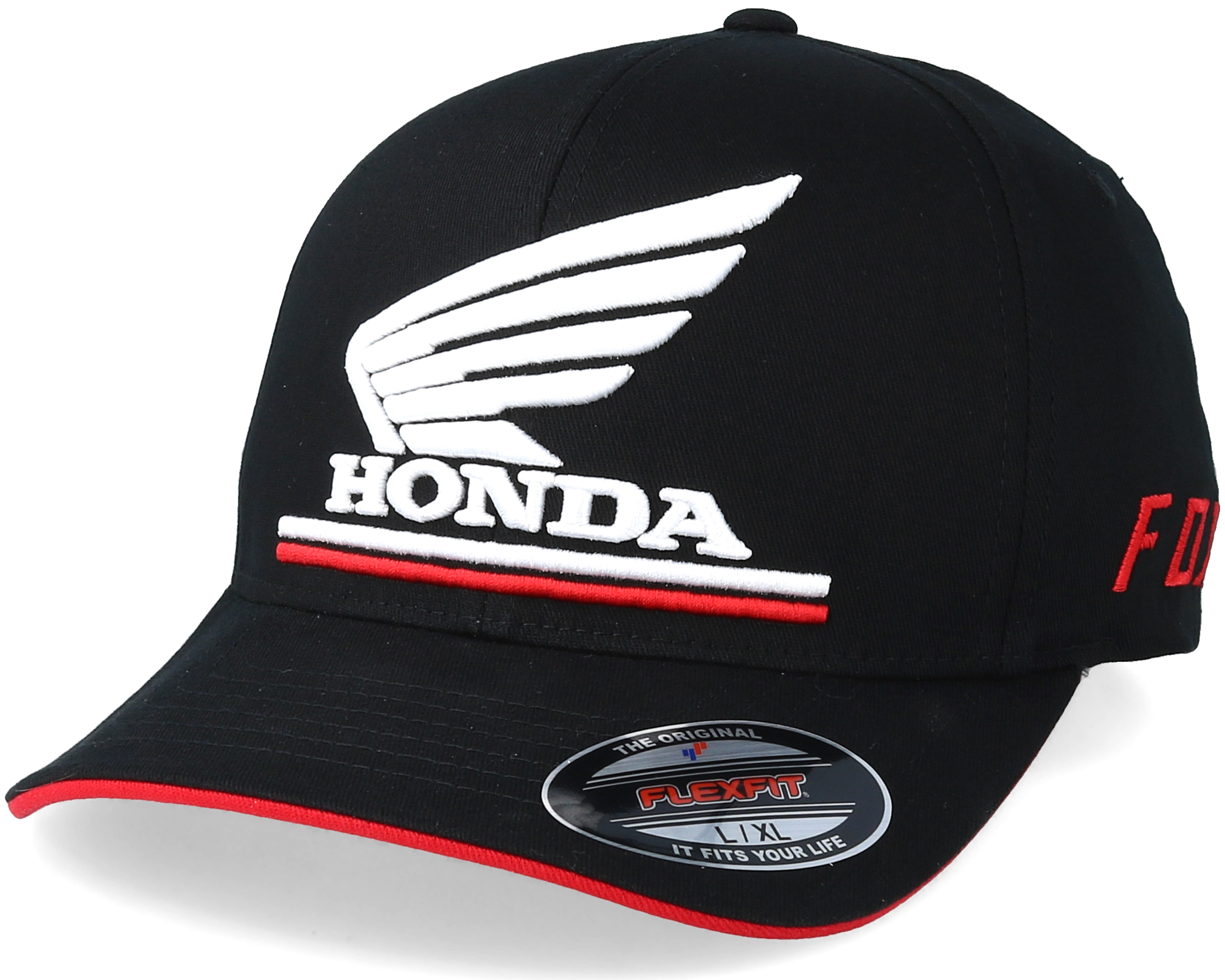 Honda Black/White Flexfit Fox cap Hatstore.ch