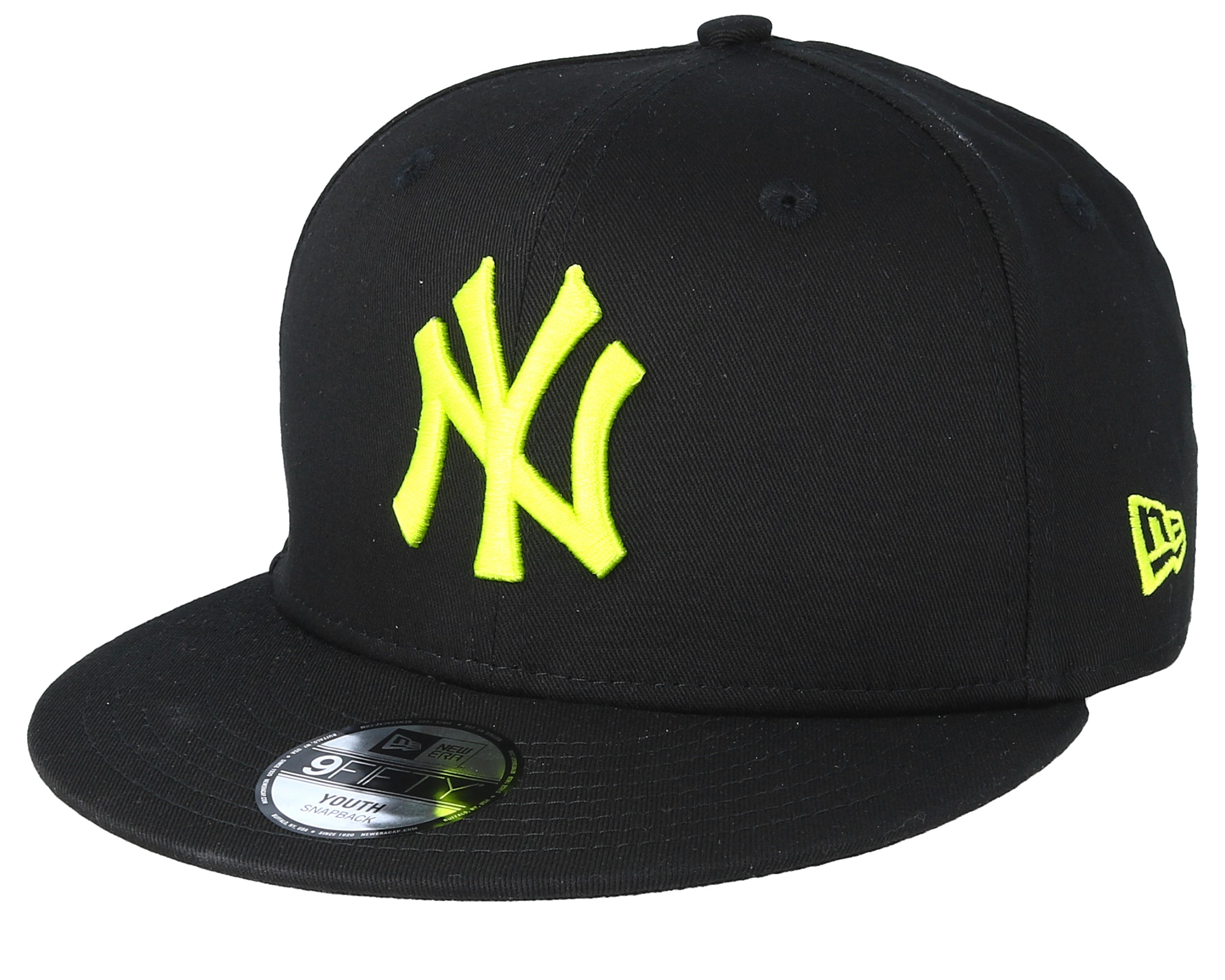 Kids New York Yankees League Essential 9Fifty Black/Neon Snapback - New ...