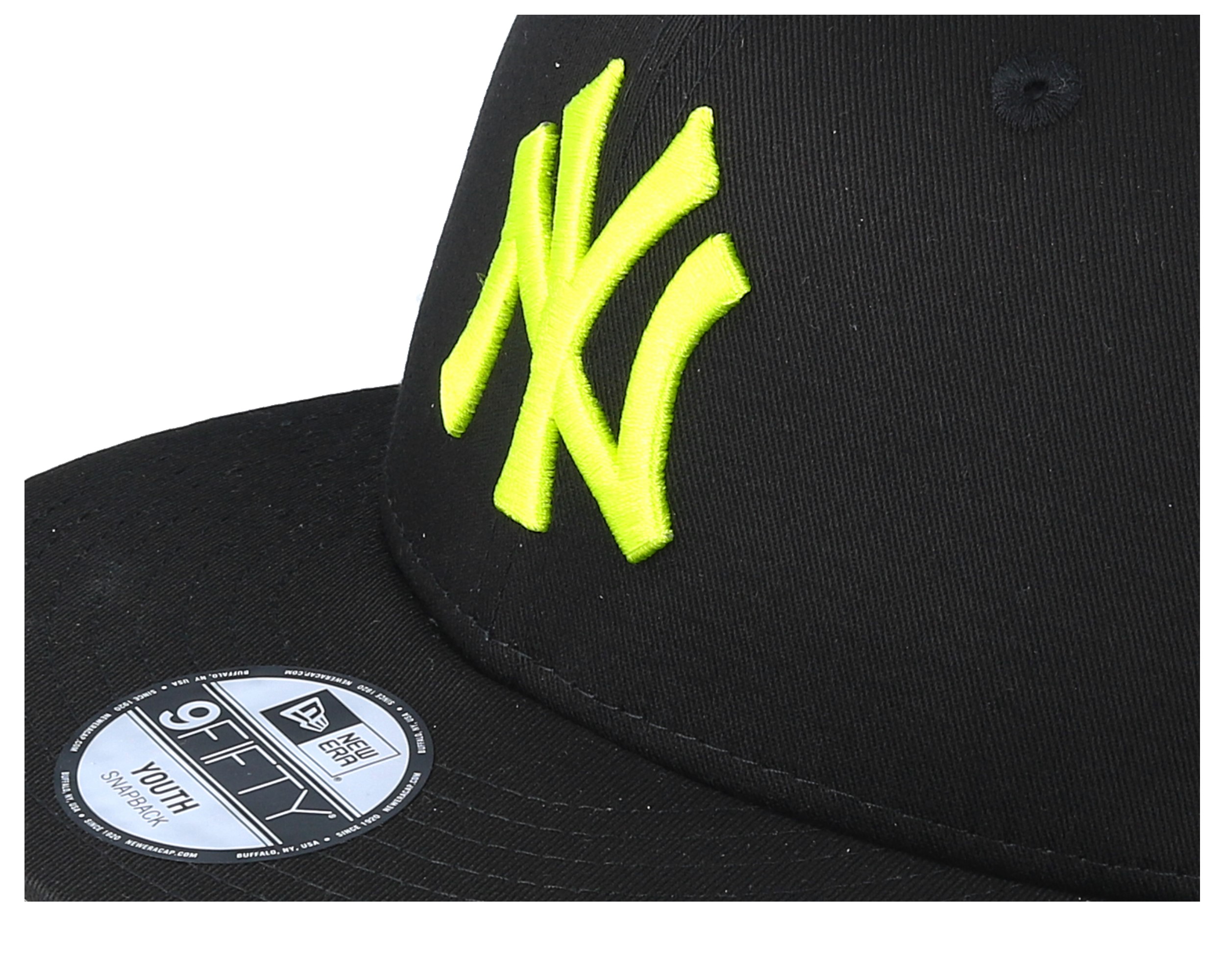 Kids New York Yankees League Essential 9Fifty Black/Neon Snapback New