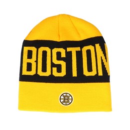 Boston Bruins 19 Yellow/Black Beanie 