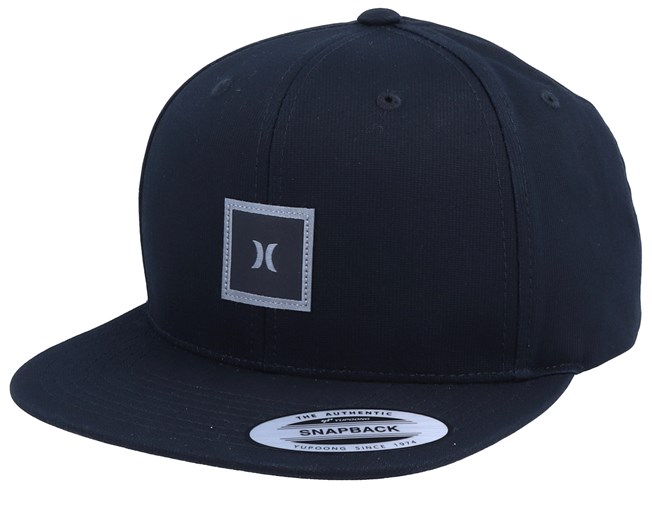 Storm Icon Black Black Snapback Hurley Caps Hatstore Sg