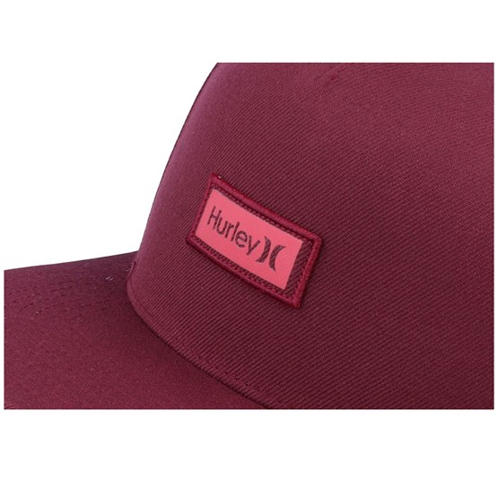 burgundy hurley hat