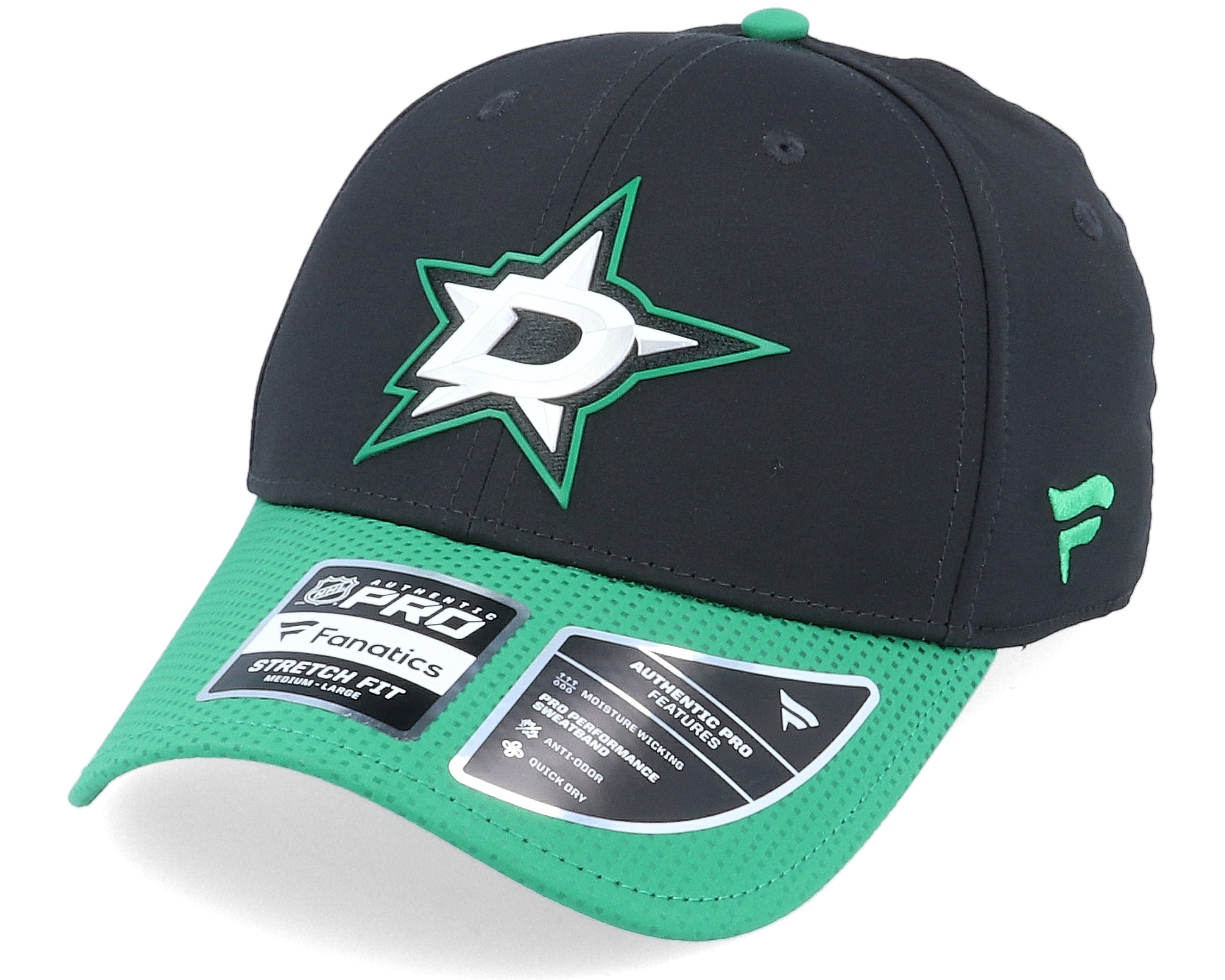 Dallas Stars Draft Structured Stretch Black/Green Flexfit Fanatics