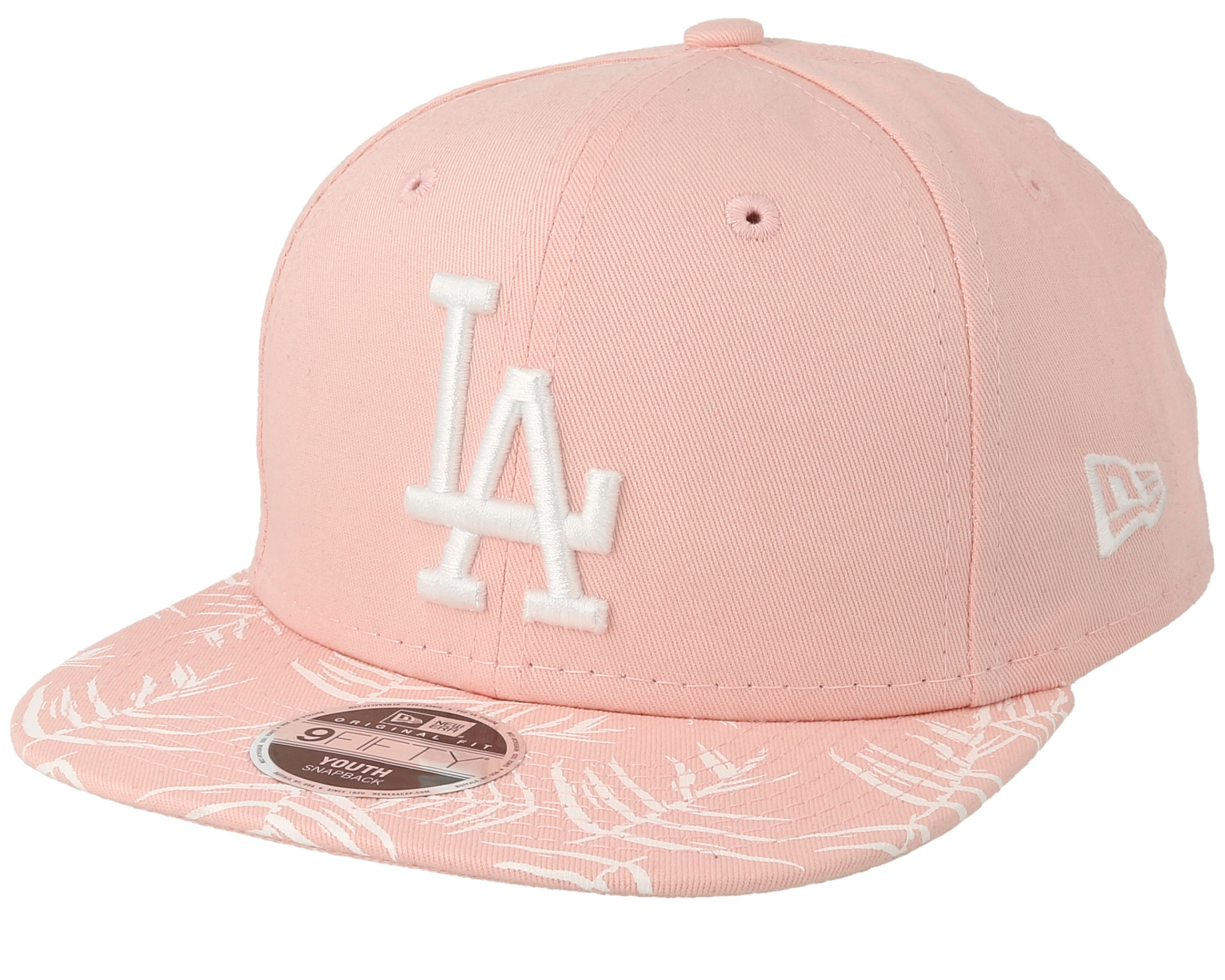 Los Angeles Dodgers Kids Palm Print 9Fifty Pink Snapback New Era caps