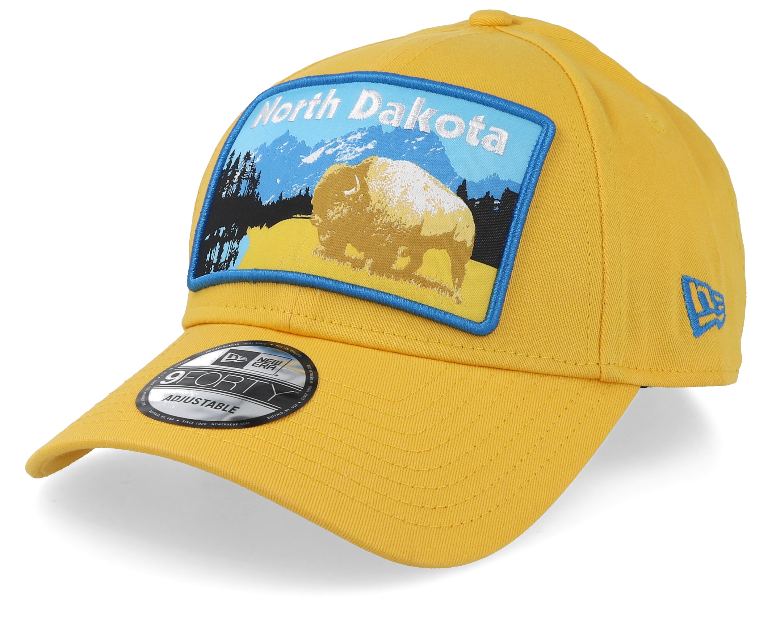 USA Patch 9Forty North Dakota Yellow Adjustable New Era caps