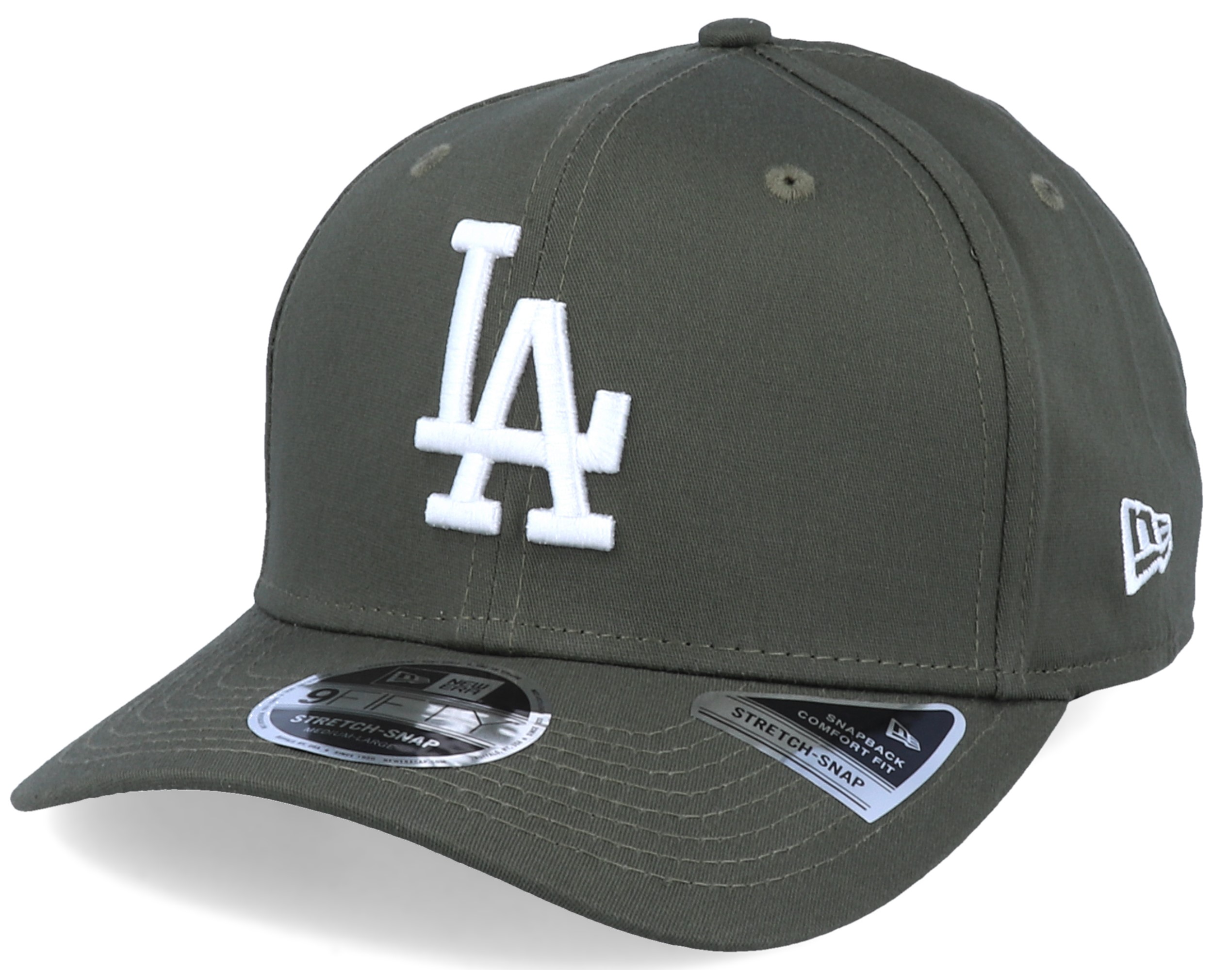 Los Angeles Dodgers League Essential 9Fifty Stretch Snap Olive/White ...