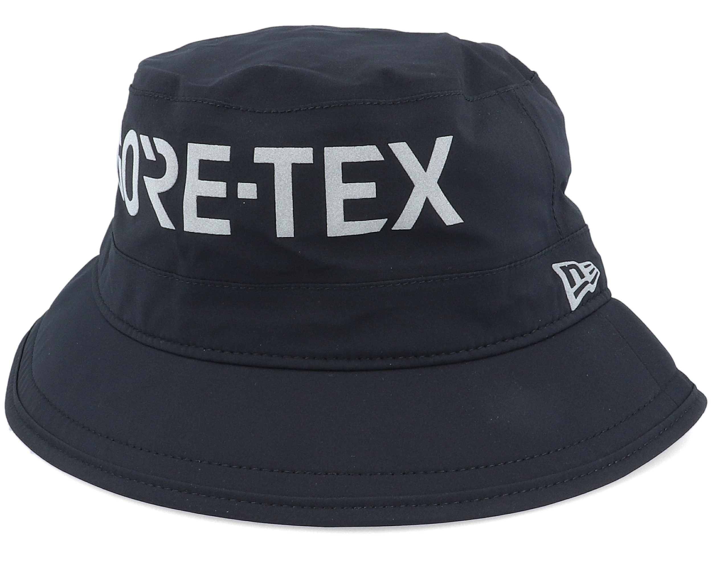 GORETEX Reflective Black/Grey Bucket New Era hatt Hatstore.se