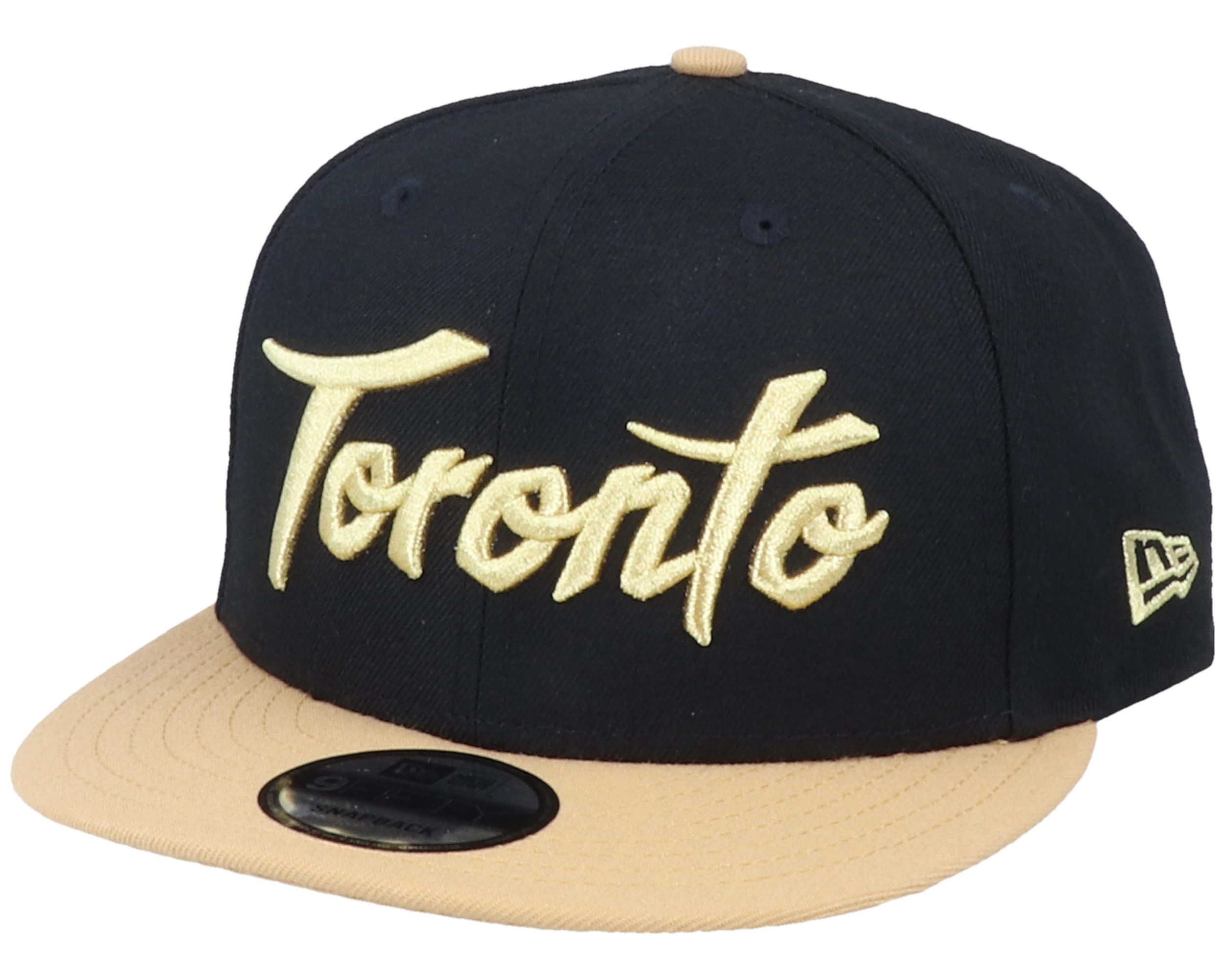 black and gold toronto raptors hat