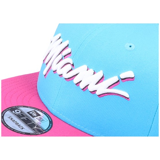 Miami heat blue and pink hat Clearance