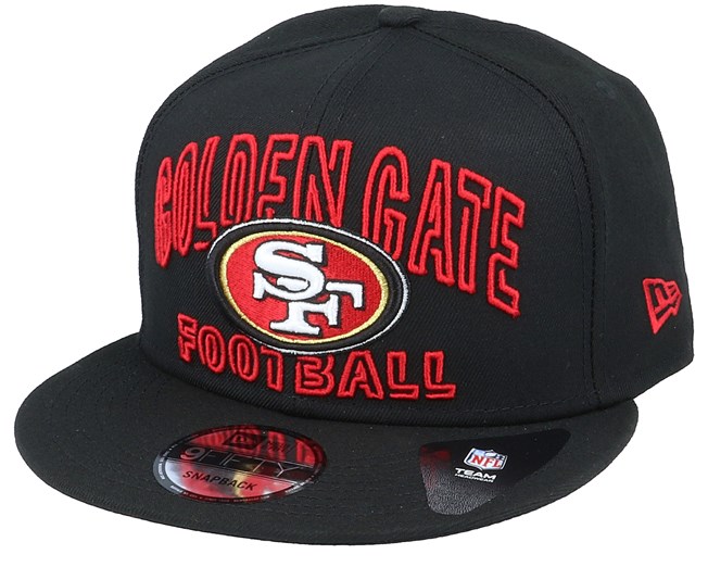 49ers black snapback hat