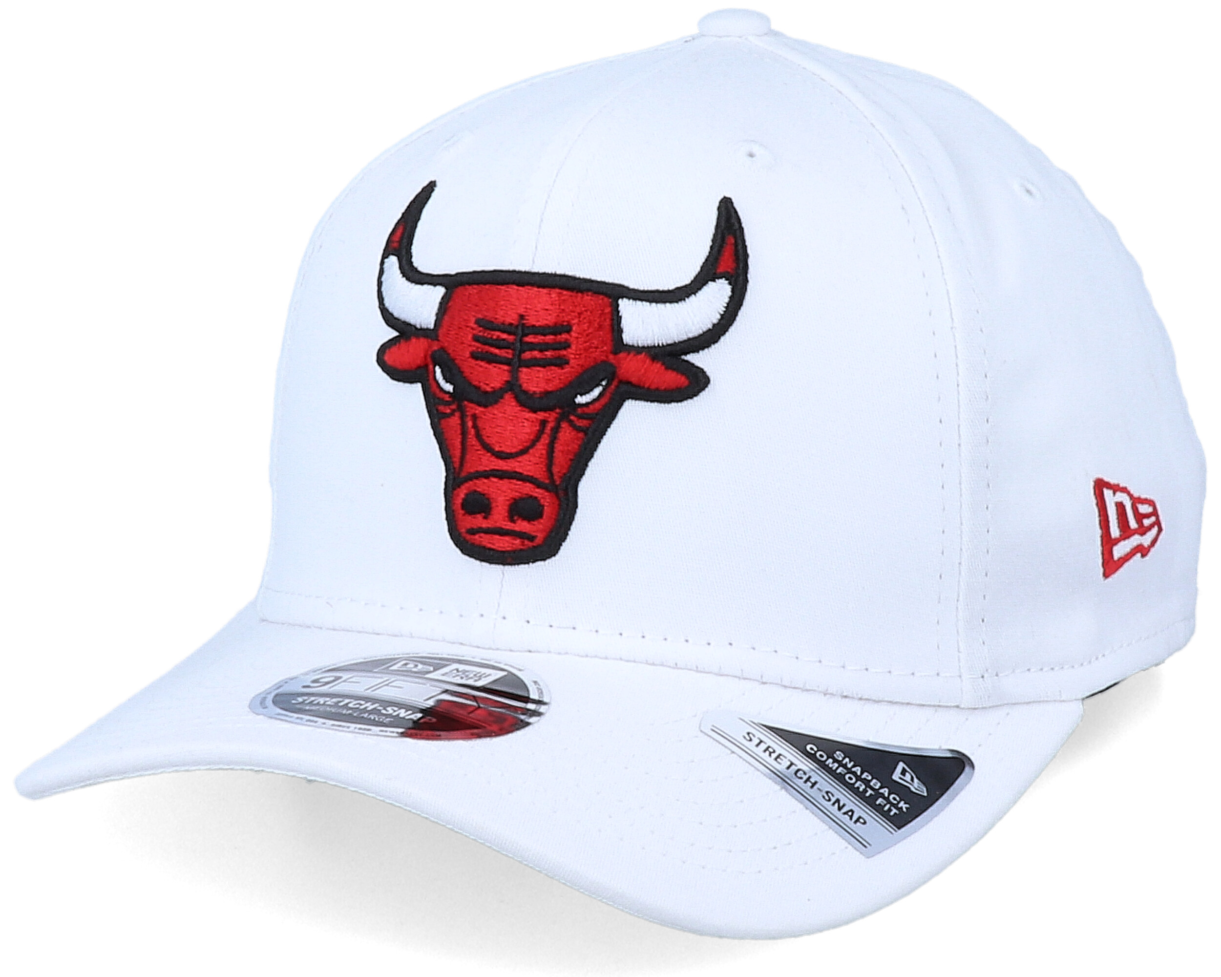 Chicago Bulls White Base 9Fifty White/Red Adjustable New Era caps