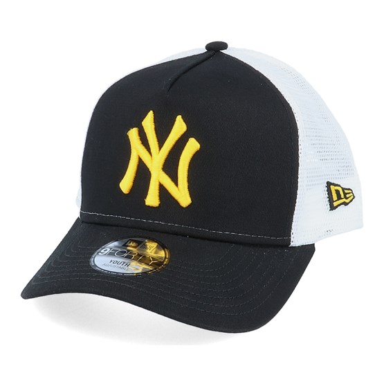 black and yellow yankees hat