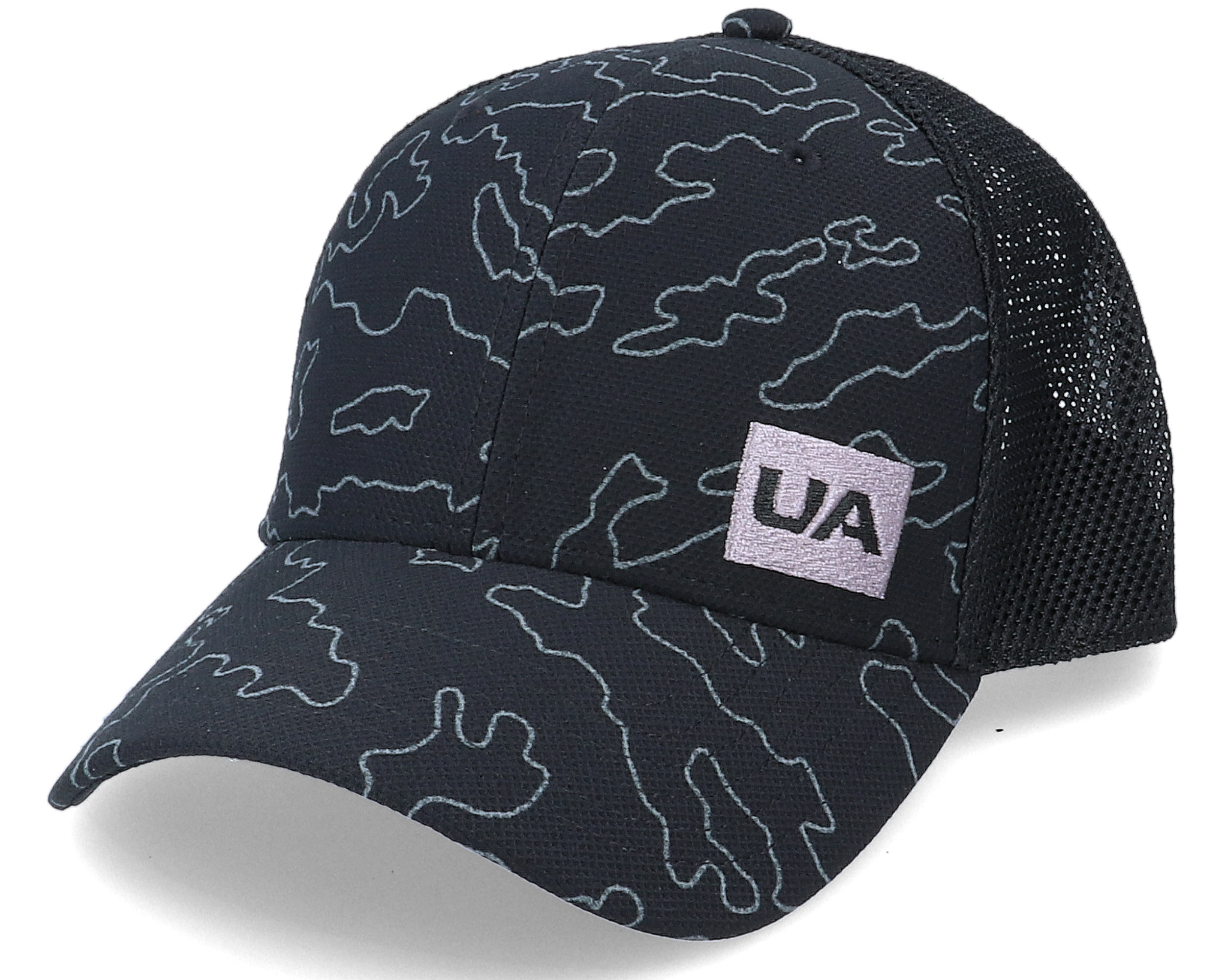 Blitzing 3.0 Camo Black/Black/Slate Purple Trucker Under Armour caps