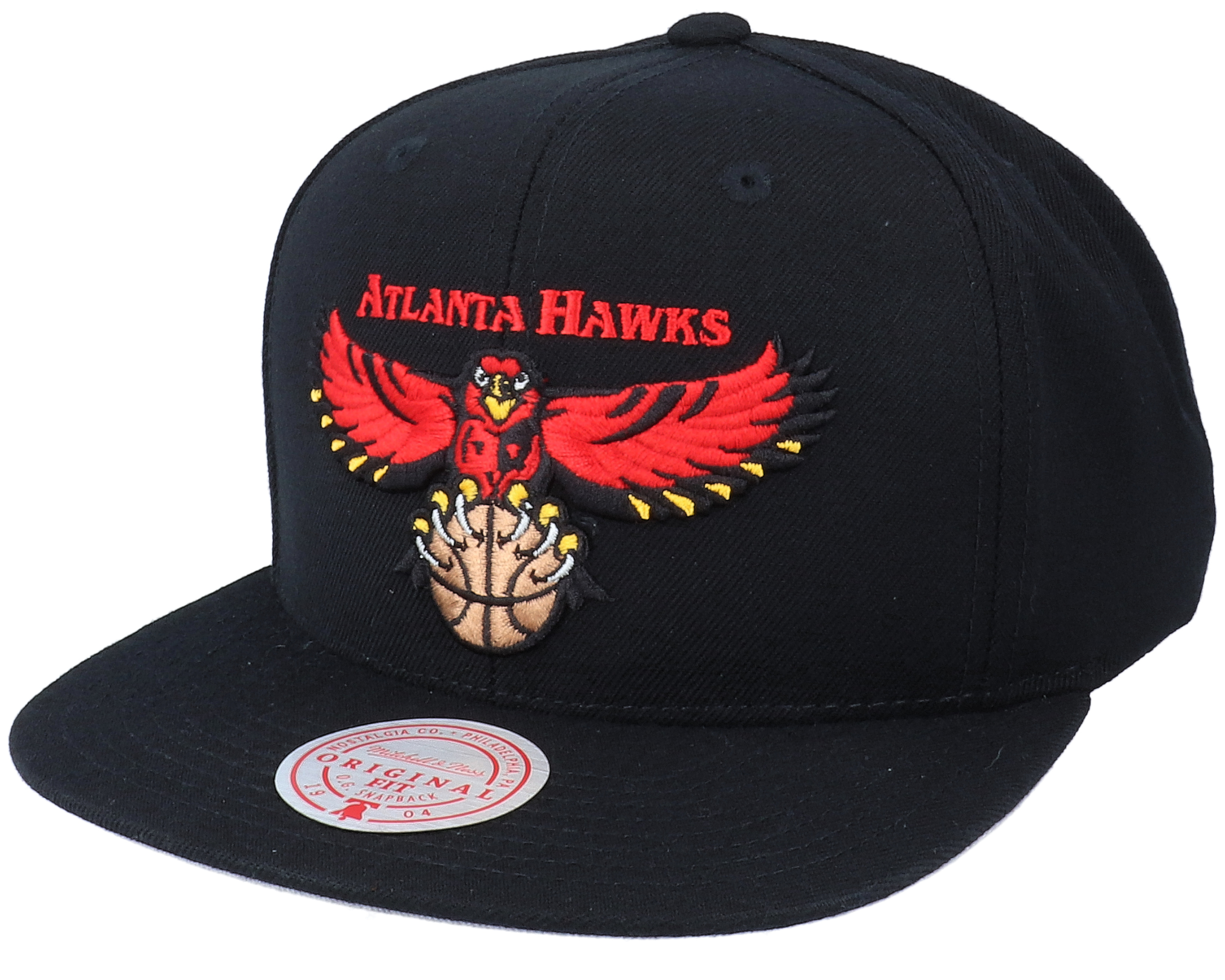 Atlanta Hawks Wool Solid Black Snapback - Mitchell & Ness ...