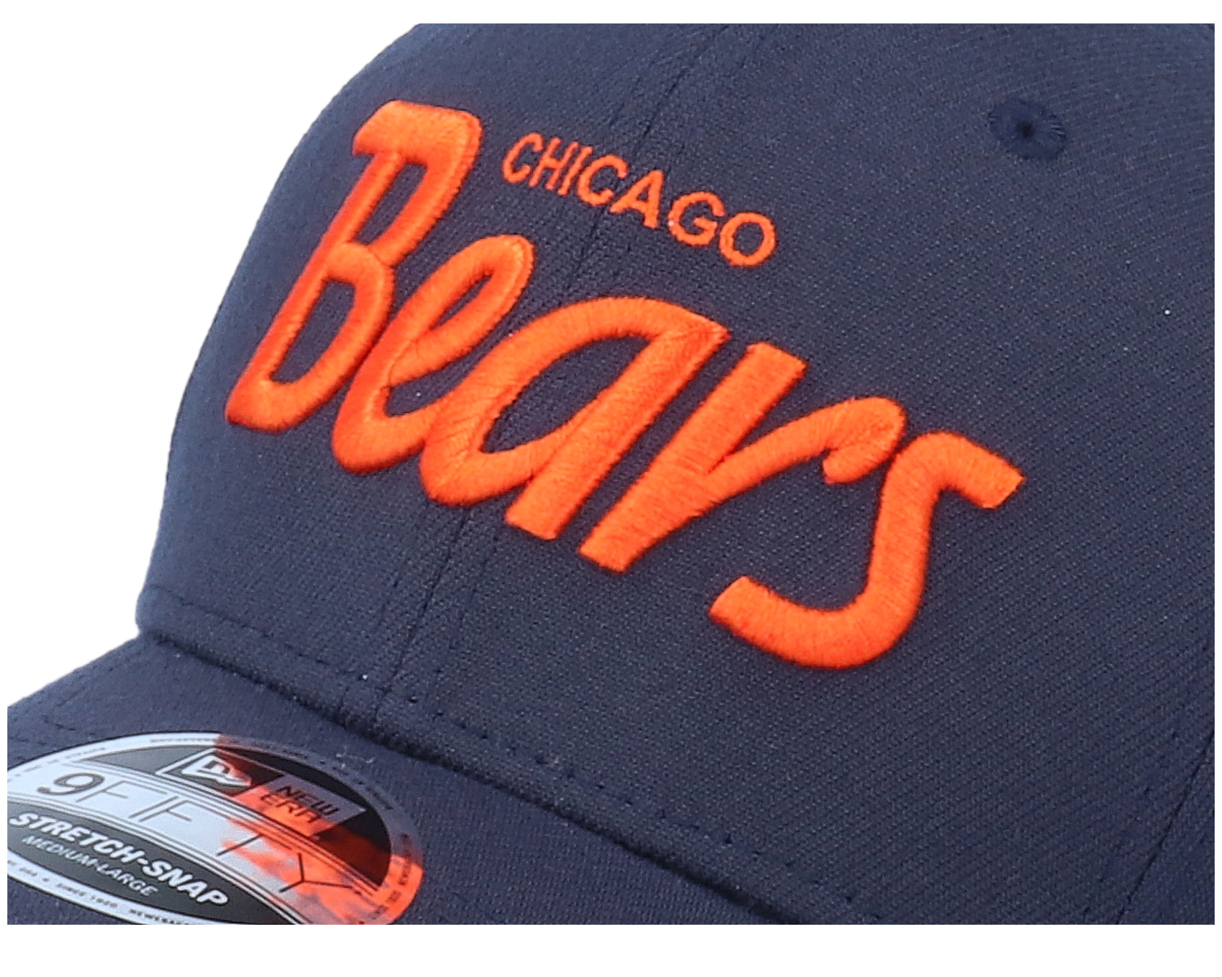 Chicago Bears 9Fifty Script OTC Navy/Orange Adjustable New Era caps
