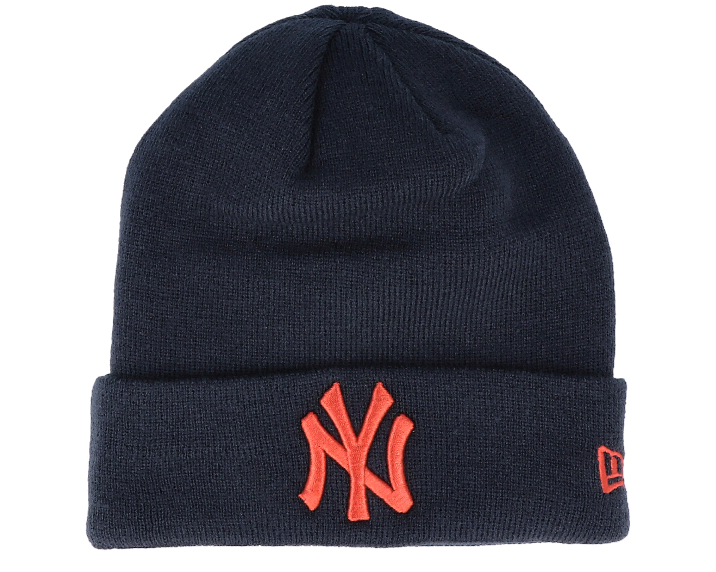 New York Yankees League Essential Knit Navy/Brown Cuff New Era