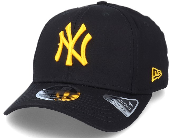 New York Yankees League Essential 9Fifty Stretch Snap Black/Yellow ...