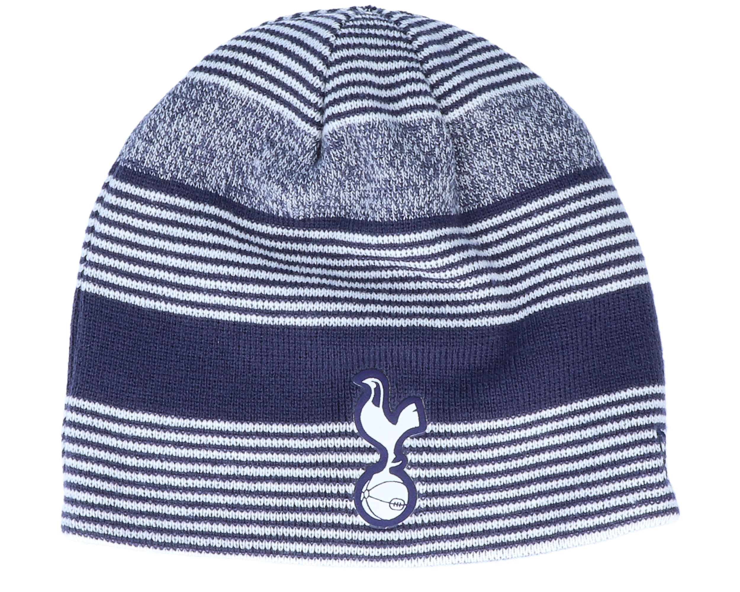Tottenham Hotspur Fc Reversible Stripe Knit White/Navy Beanie New Era