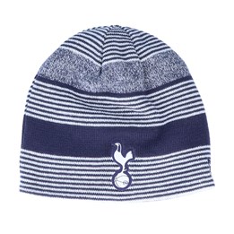 Tottenham Hotspur Fc Reversible Stripe Knit White Navy Beanie New Era Beanies Hatstoreworld Com