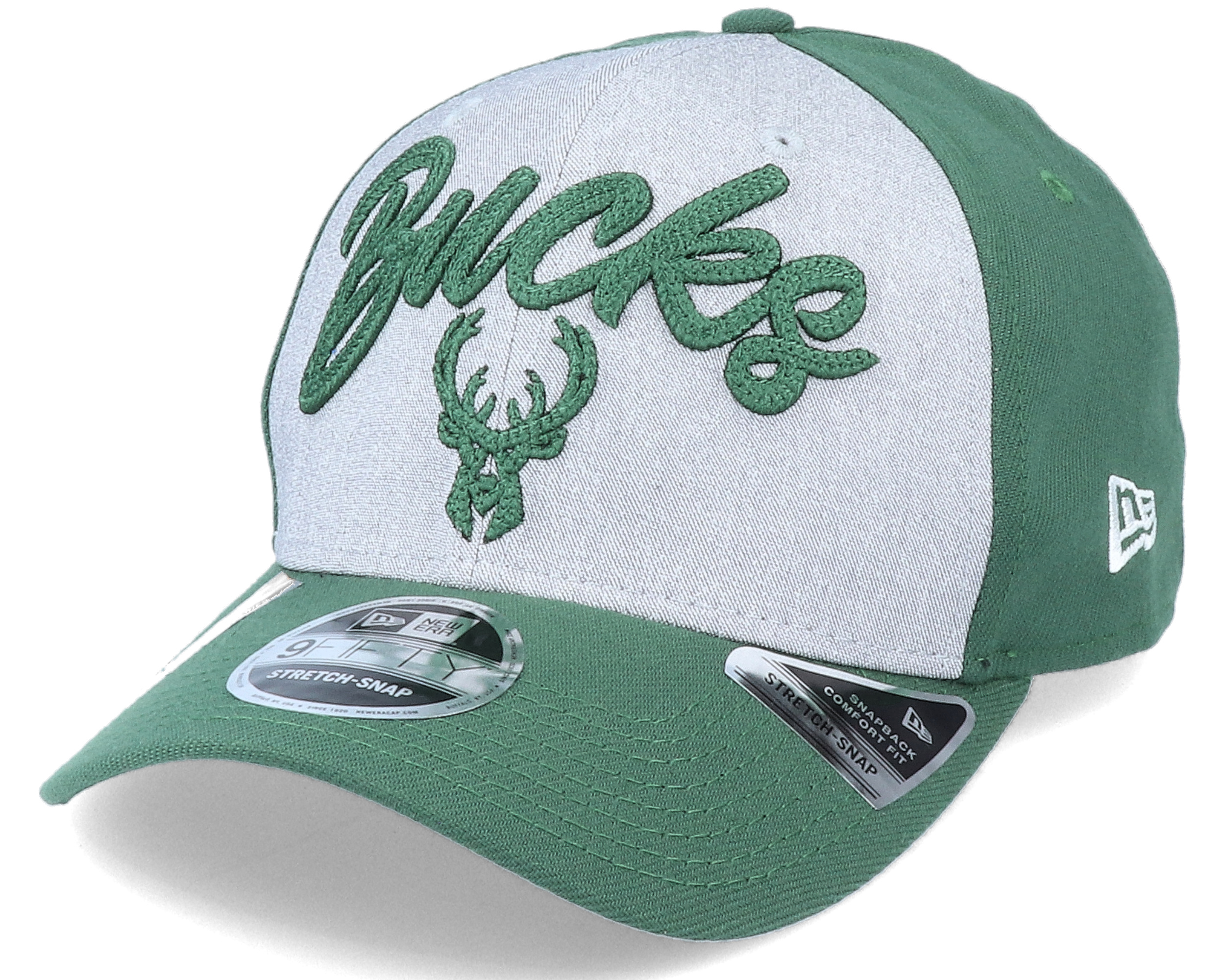 Milwaukee Bucks NBA 20 Draft 9Fifty Stretch Snap Grey ...