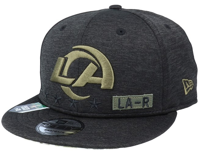 Los Angeles Rams Salute To Service NFL 20 Heather Black Snapback - New Era cap - Hatstore.ch