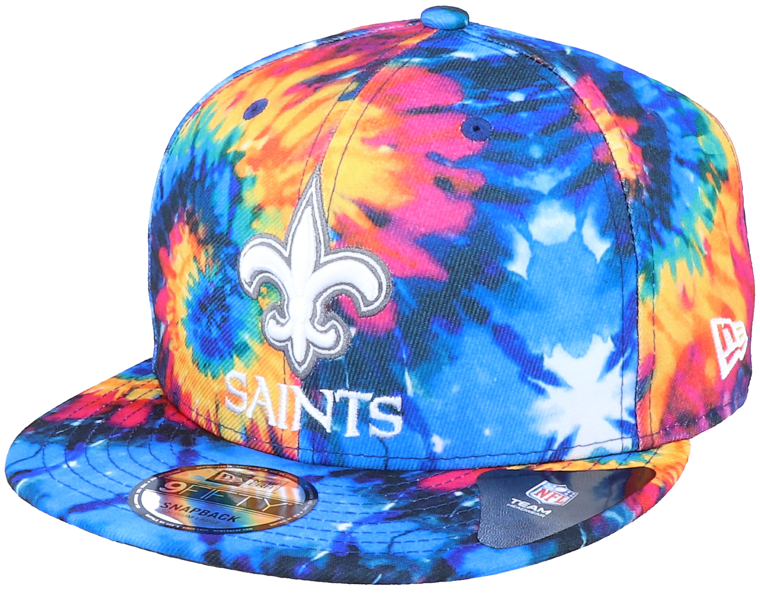 New Orleans Saints Crucial Catch 9fifty Tie Dye Multicolor Snapback New Era Start Bone Hatstore