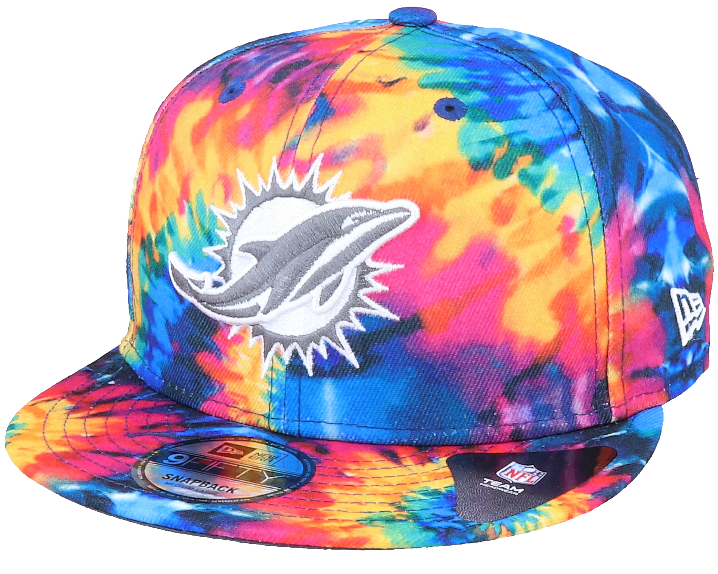 Miami Dolphins Crucial Catch 9Fifty TieDye Multicolor Snapback New