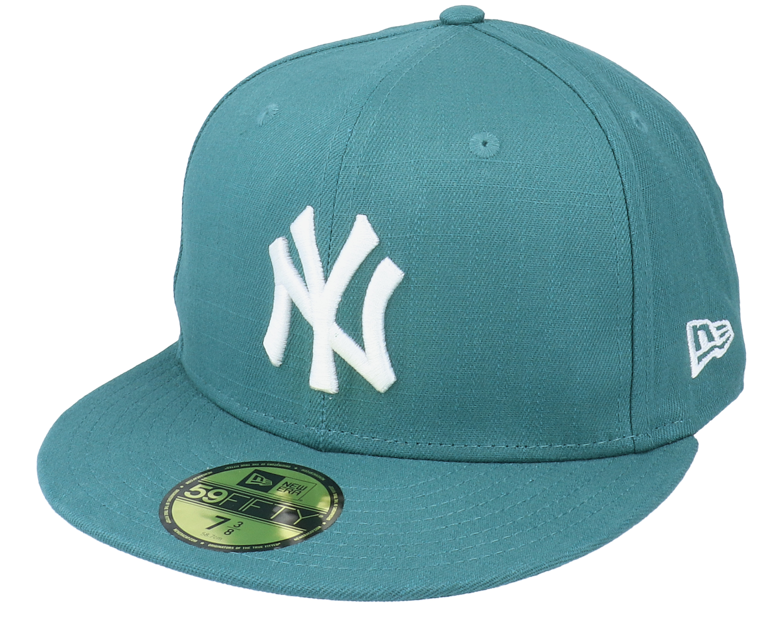 New York Yankees Cotton Ripstop 59FIFTY Teal/White Fitted - New Era ...