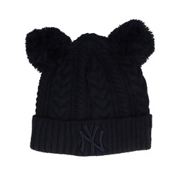 New York Yankees Cuff Knit Black Double 