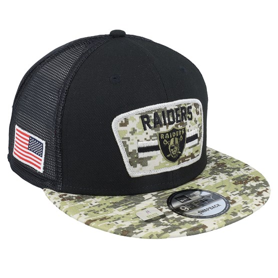 las vegas raiders salute to service hat